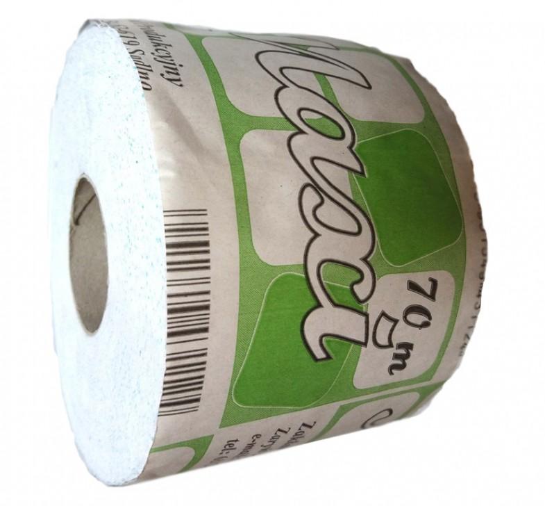 Duża rolka białego papieru toaletowego