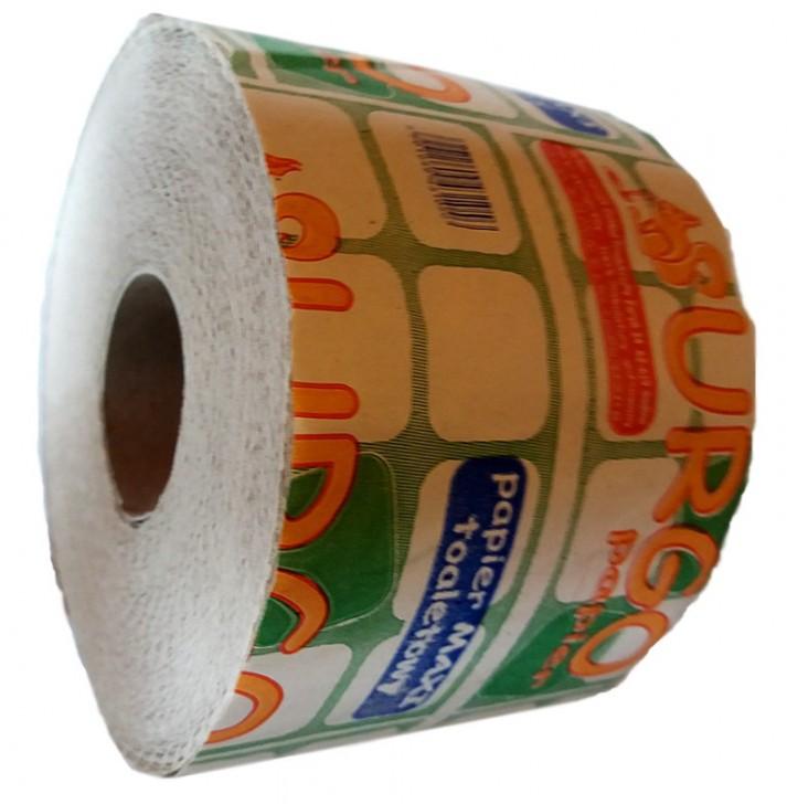 Duża rolka papieru toaletowego szarego